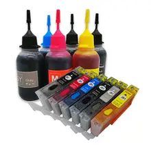 6 цветов PGI-250 PGI-251 набор для наполнения чернил для принтера Canon MG6320 MG7120 iP8720 MG7520 принтеры