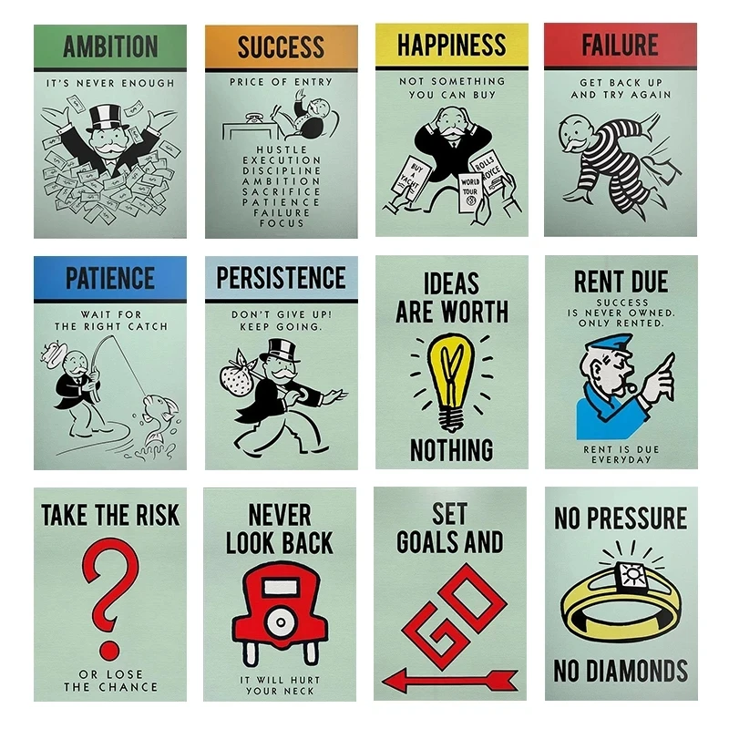 Alec Monopoly Inspiration Canvas Painting Successful Ambition Posters