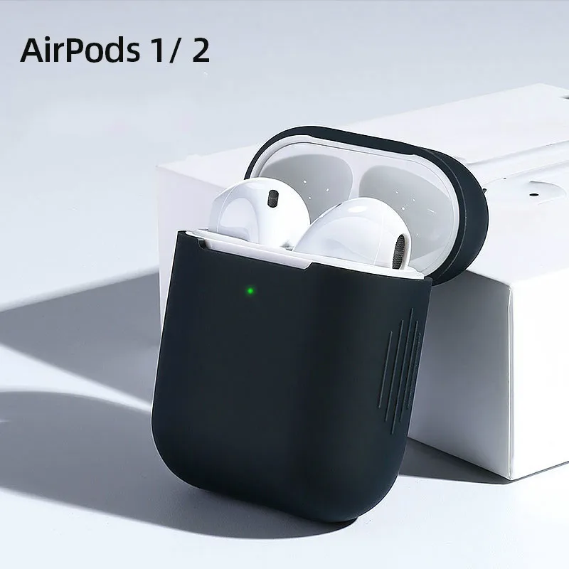 Силиконовый чехол, защитный чехол для Apple Airpods Pro TWS, Bluetooth наушники, мягкий силиконовый чехол для Airpods, защитный чехол s - Цвет: airpod 1 2