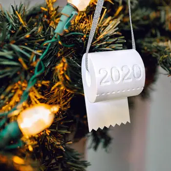 

2020 Christmas Ornament Toilet Paper Christmas Tree Decoration Pendant