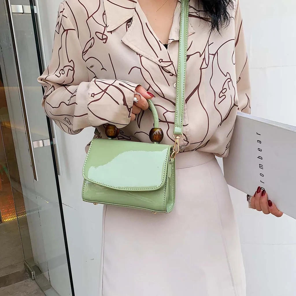 Последняя Корейская стильная мини сумка через плечо для женщин одноцветная простая мини-сумка модная сумка на плечо Маленькая квадратная сумка#35