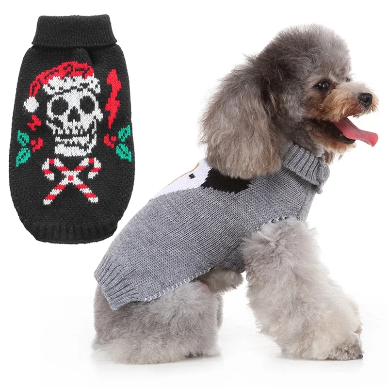 

Pet Casual Style Warm Sweater For Autumn And Winter Small And Medium Dogs Christmas Knitting Outfits