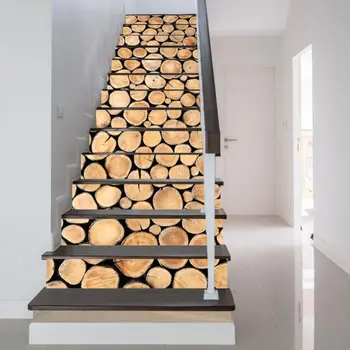 

13PCS Stairs Decoration Simulation Tile Sticker 3D Brick Staircase Sticker Kitchen Decal Removable DIY Decoration