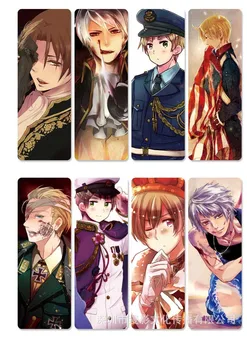 

10 sets/lot Anime Axis Powers Hetalia bookmarks for books Feliciano Vargas Ludwig PVC Book mark Office School Accessories Gift