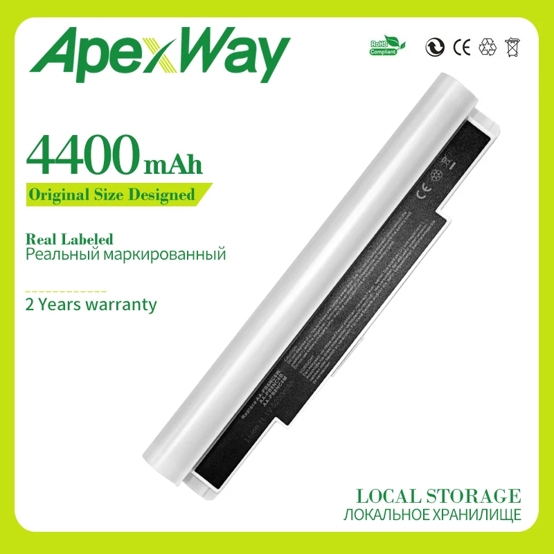Аккумулятор Apexway для ноутбука Samsung 4400 мАч белый NC10 nd20 N10 N110 N120 N130 N135 N140 N270B AA PB6NC6W|laptop