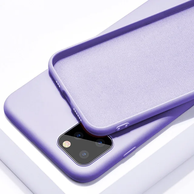 Ультратонкий чехол для iPhone 11 Pro Max, противоударный силиконовый чехол для iPhone 11 Pro Max, милые роскошные чехлы iPhone11 11Pro - Цвет: Purple