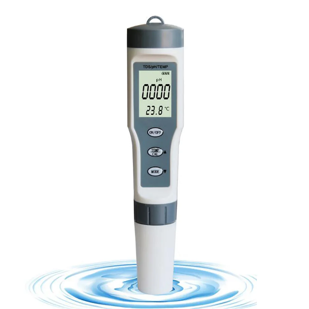 without blacklight 3 в 1 тест качества воды ручка высокая точность TDS/PH/TEMP 0-14 PH диапазон измерения для бассейна дома обнаружения BHD2 - Цвет: without blacklight