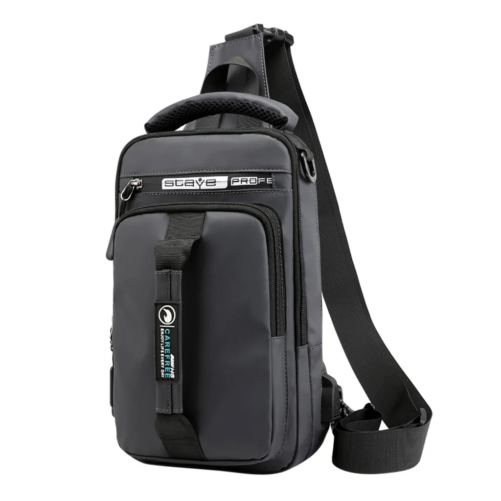 MAIOUMY Мужская модная уличная оксфордская USB Универсальная сумка через плечо сумка-мессенджер нагрудная сумка для студентов школьная сумка mochila Противоугонная
