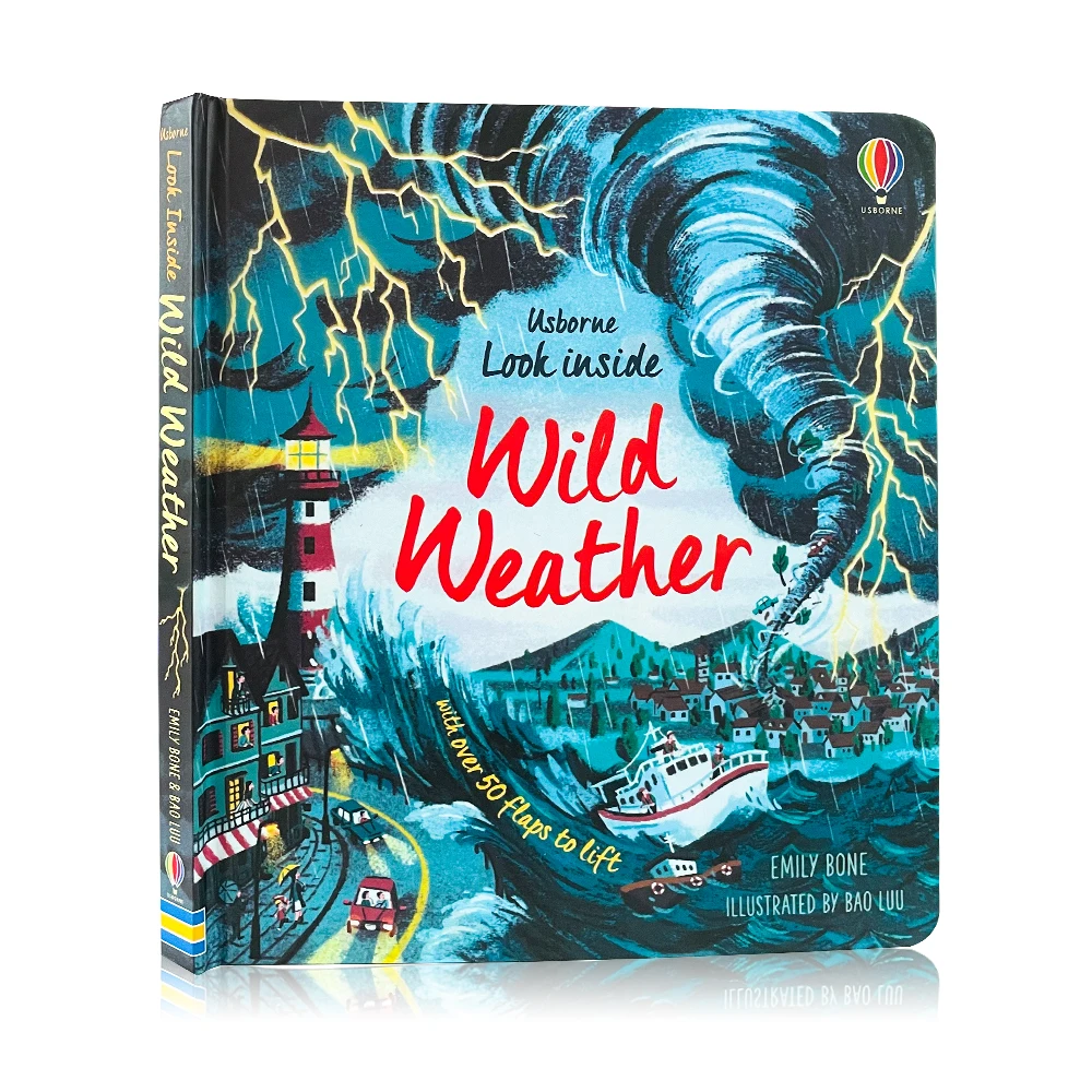 

Usborne Books Look Inside Wild Weather English Cardboard Story Book for Kids Learning Toys Reading Activity Bedtime Book 4-6y