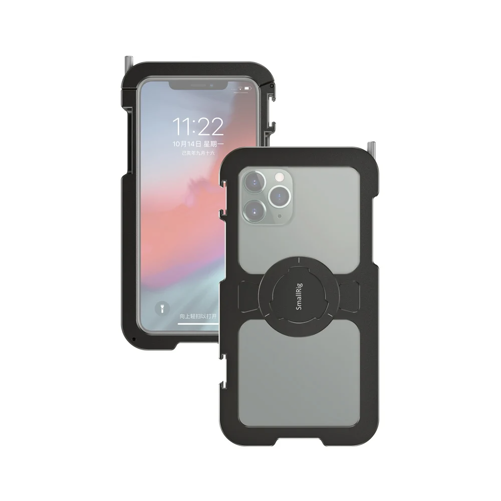 SmallRig карманная Мобильная клетка для iPhone 11 Pro Max облегающая Защитная клетка с холодным башмаком Vlog комплект для стрельбы-2512