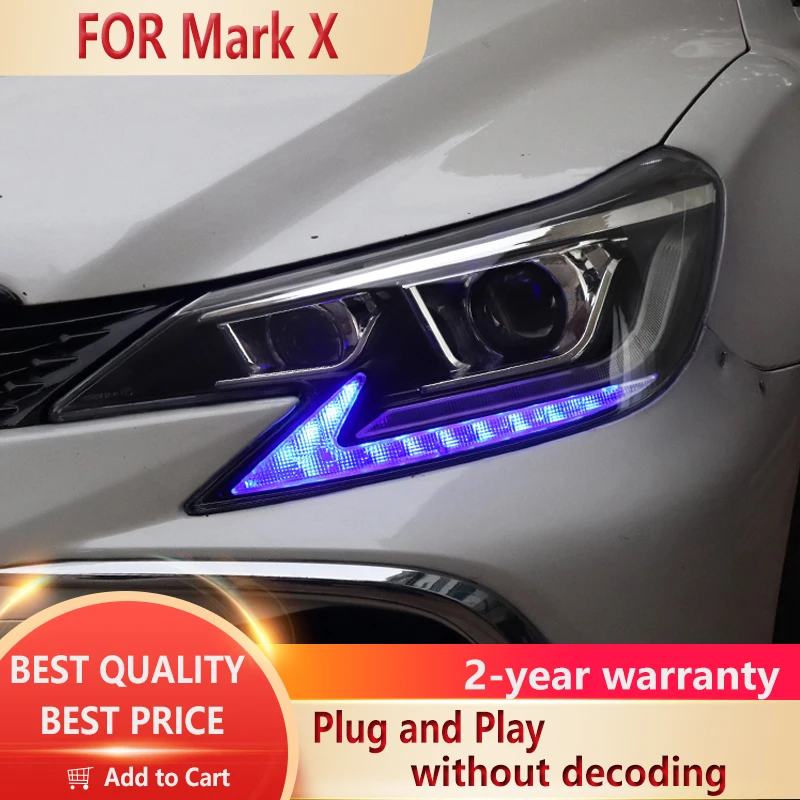 

Head Lamp for Toyota Mark X Headlights 2014-2017 Reiz LED Headlight LED DRL light source Accessories