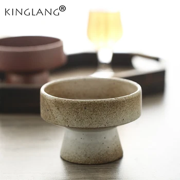 

Kinglang Handmade Retro Ceramic Fruit Plate Dish Small Snack Bowl