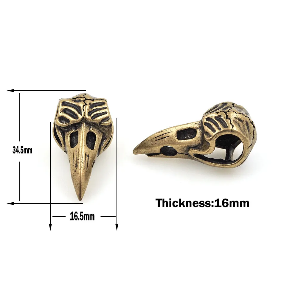 Antique Brass Bird Beak Spacer Beads For Bracelets Necklaces Jewelry Making Accessories 16.5x34.5x16MM