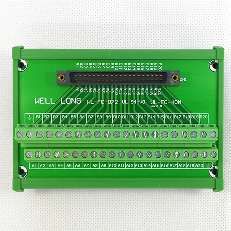 DIN рейка крепление FCN40P PLC интерфейс модуль мужская верхняя переходная плата, клеммный блок, разъем FCN-364P040-AU