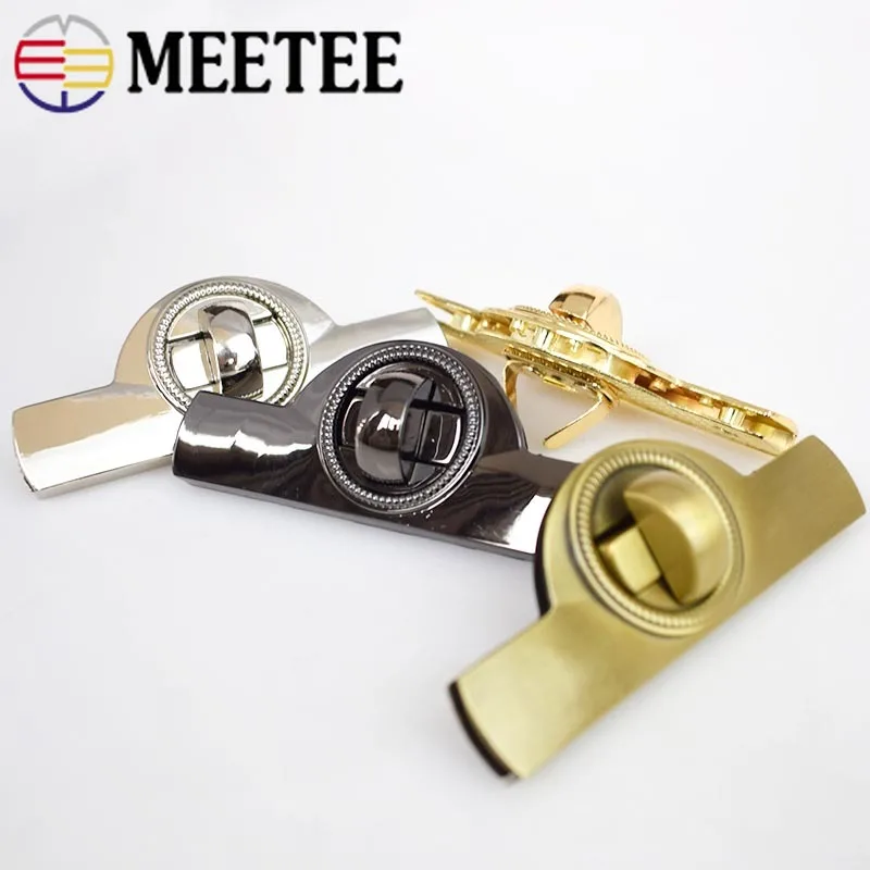 Meetee 2/5 шт. Арка с металлическими вставками и пряжки для сумочки с пряжкой кольцом твист мешок замка застежка "сделай сам" Чемодан аппаратных аксессуаров BF129