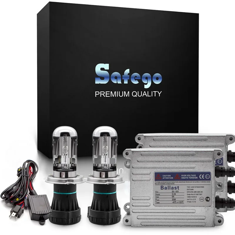 Набор ксеноновых ламп Safego 12 В H4 hi lo 6000 K 8000 4300 5000 35 Вт H4-3 Bi xenon hid | Автомобили и