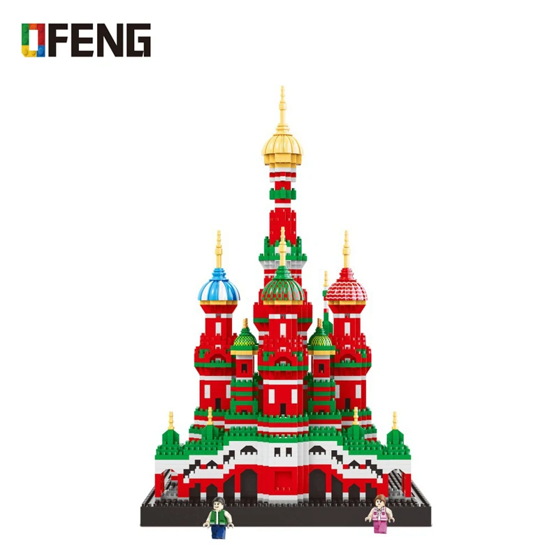 

Mini Diamond Blocks World Famous Architecture Model Building Toy Saint Basil's Cathedral for Children Gifts Compatible 16066