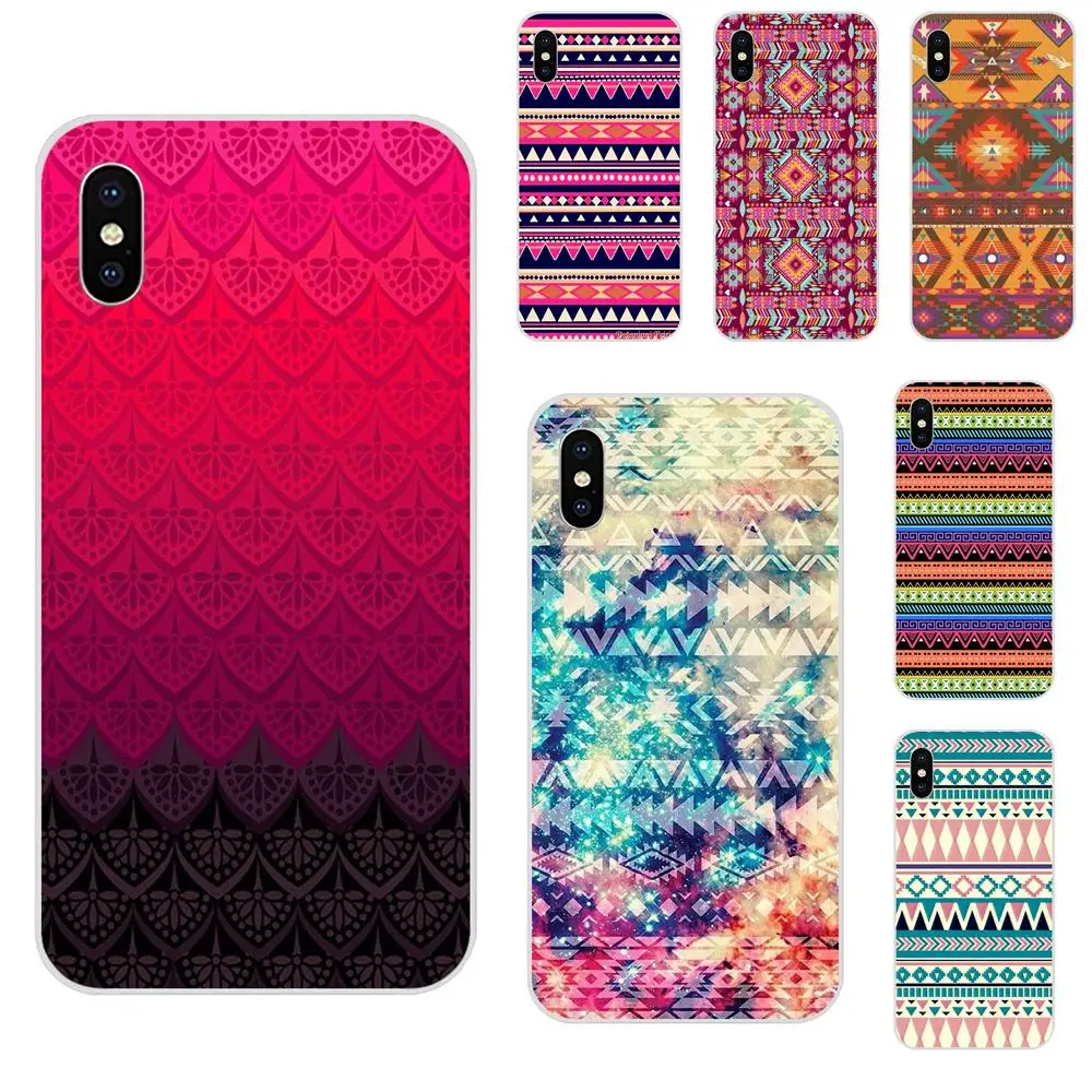 Красный турецкий Племенной Aztec для Xiaomi Mi3 Mi4 Mi4C Mi4i Mi5 Mi 5S 5X 6 6X 8 SE Pro Lite A1 Max Mix 2 Note 3 4