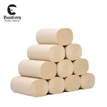 

Toilet paper roll paper factory direct sales native bamboo pulp natural color roll paper household toilet paper 36 rolls 2600g