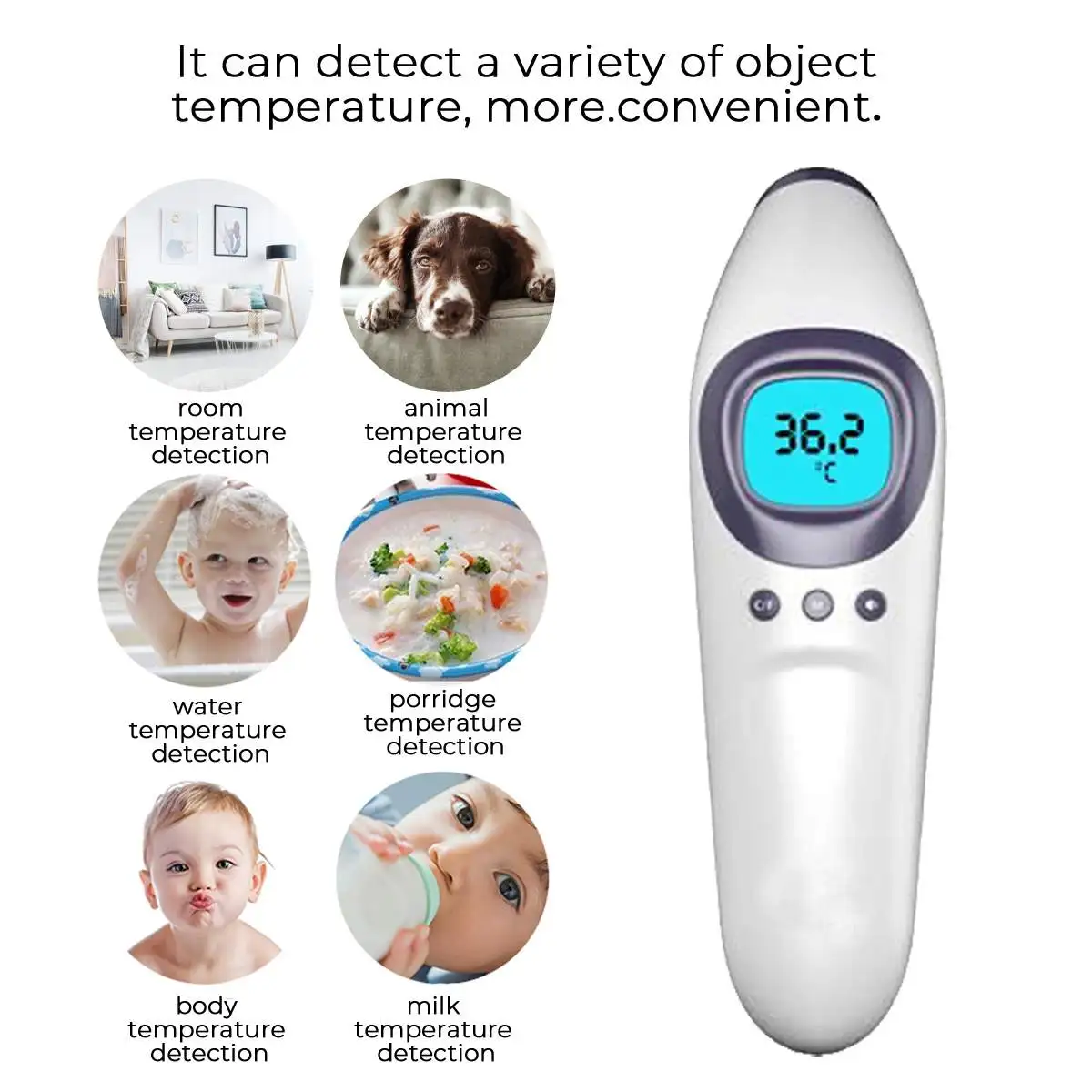 

Digital Medical Infrared Thermometer Baby Portable Non-contact child Handheld Body/Object Temperature Measure Forehead Fever