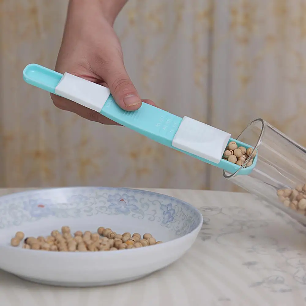 1PC Measure Cup Plastic Adjustable Measuring Spoons Metering Spoon Baking Tool Kitchen Accessories