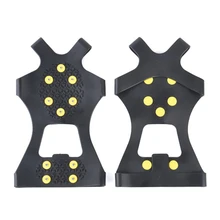 10 заклепок походная прогулочная обувь с шипами для альпинизма ледяные скобы противоскользящие галоши с шипами зимние черные уличные снаряжение