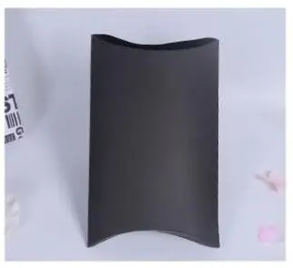 Black 20pcs Large Paper Box White/Black/Kraft Paper Pillow Packing Box Clothes scarves Package Box Birthday Christmas Party Gift Box - Color: Black