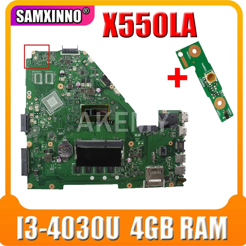 X550LA материнская плата I3-4030U процессор 4 Гб RAM (EDP) для For Asus A550L X550LD R510L X550LC X550L X550