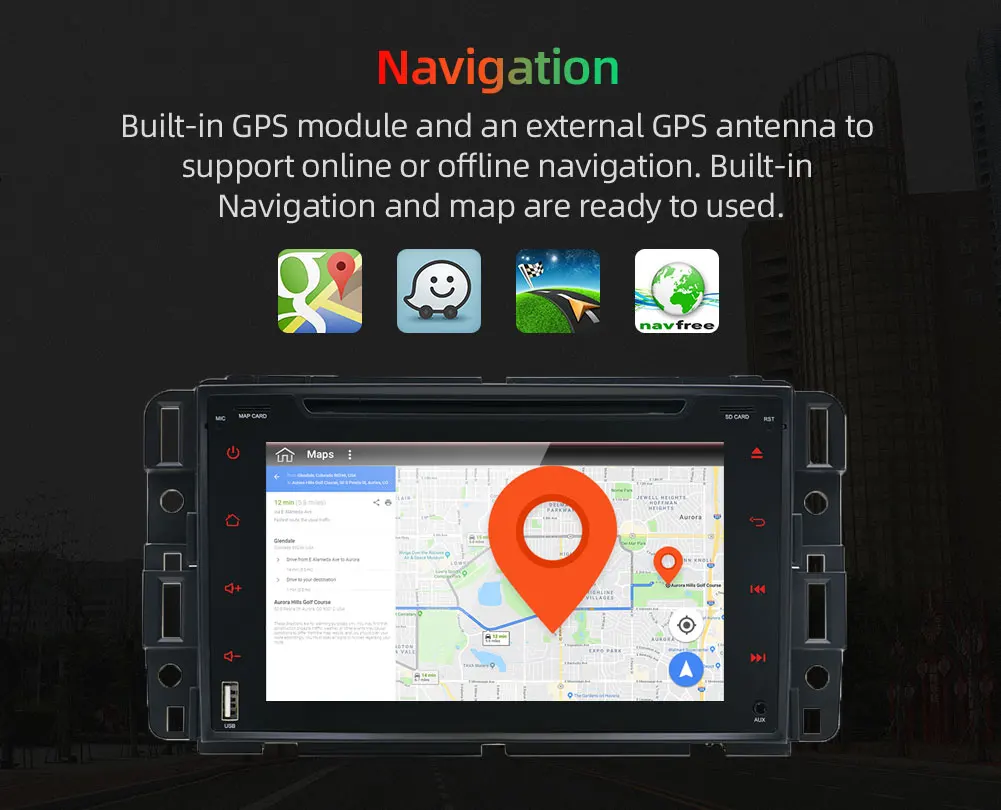Подходит для GMC Yukon Sierra Chevrolet taxo 2 din android 9,0 автомобильный проигрыватель с радио и GPS с Bluetooth 4,0 DAB 4G ram+ 64G rom