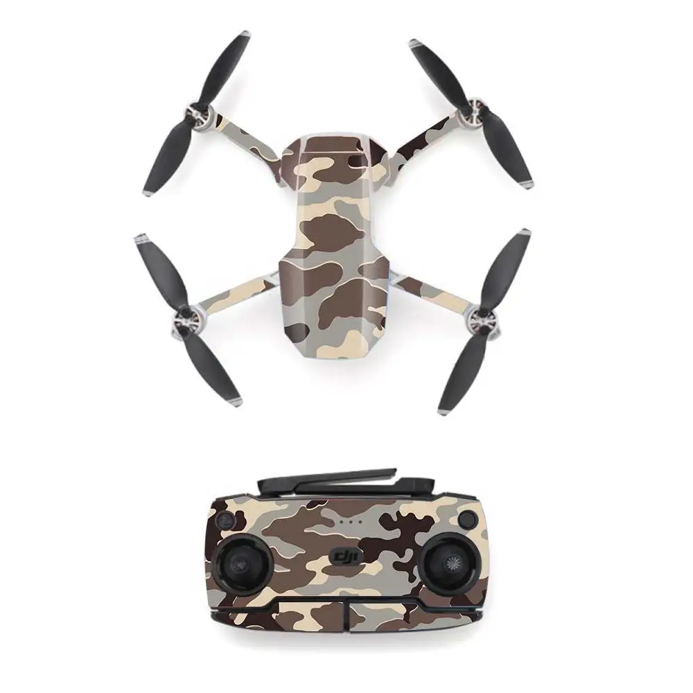 Cool Camouflage Style Waterproof skin Sticker for DJI Mavic Mini Drone And Remote Controller Decal Vinyl Skins Cover 6 Styles