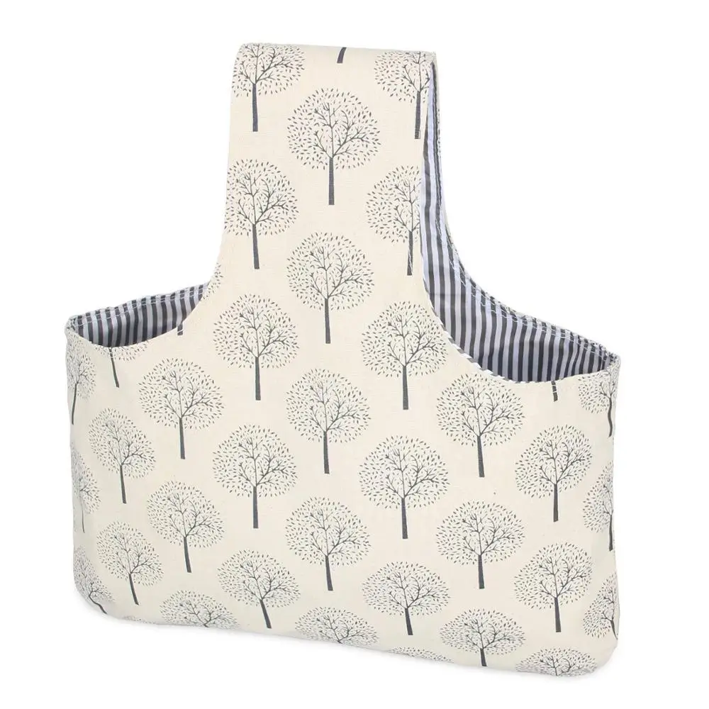 Knitting Tote Bag, Travel Canvas Project Wrist Bag for Knitting Needles, Yarn and Crochet Supplies, Lightweight, Perfect Size