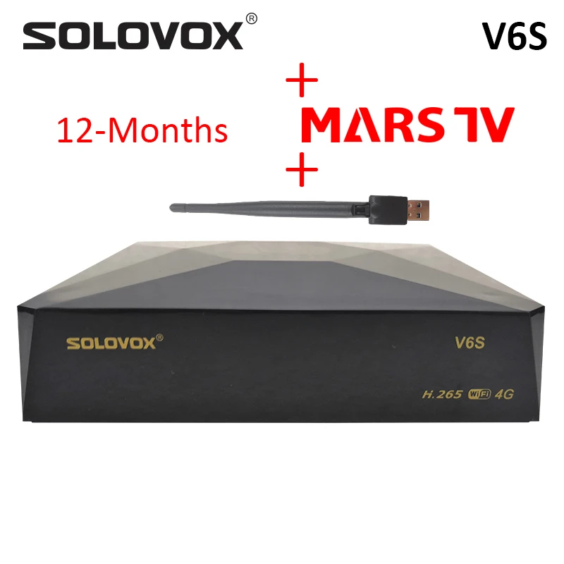 SOLOVOX V6S спутниковый ТВ приемник DVB-S2 IP ТВ Поддержка M3U CCCAM Xtream Stalker для ЕС Fr Великобритания США Европейский ip ТВ плюс CCCAM - Цвет: V6SMARSTVWIFI