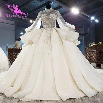 شراءAIJINGYU بوتيك منتفخ العباءات اكسسوارات أعلى ملاك الشاطئ بأسعار معقولة الزفاف الزفاف فستان الزفاف الأصلي