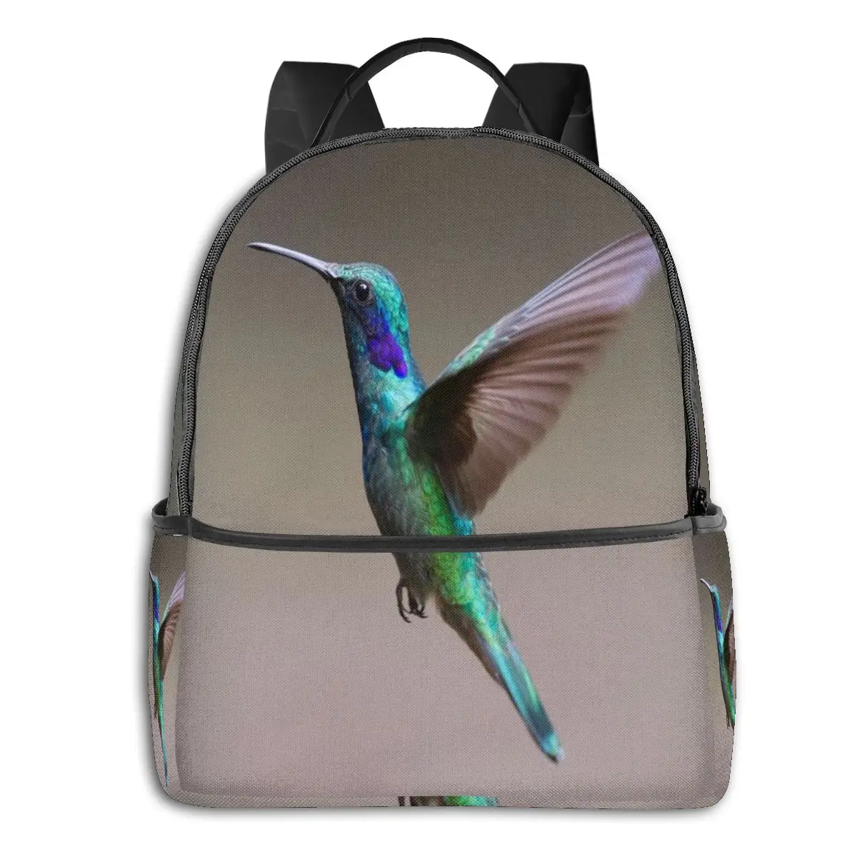 

Backpack School Bags for Teenag A Colorful Hummingbird With Children Travel Bags Style Back Pack Korean Cute Backpack