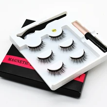 Набор Магнитных 3D пинцетов для ресниц, водостойкая и магнитная жидкая подводка для глаз, длительная ручная работа, натуральные накладные ресницы