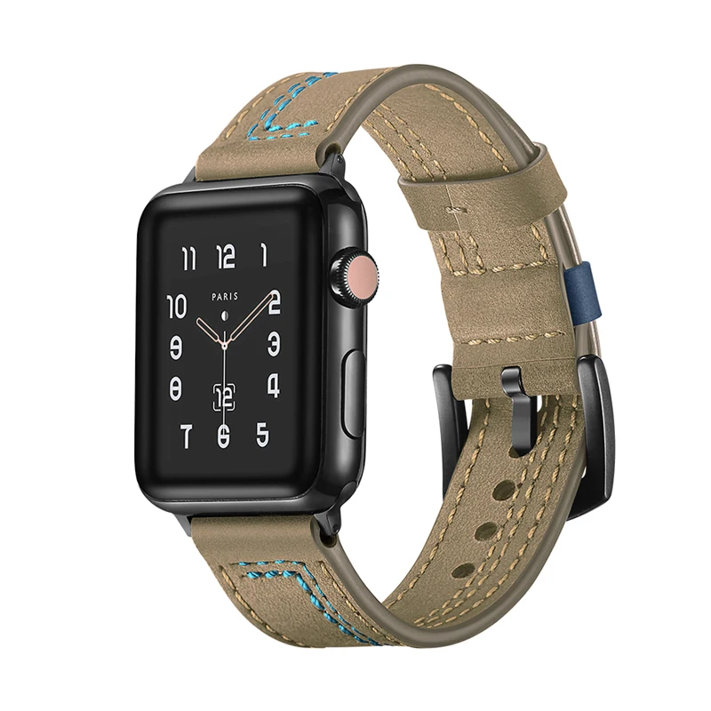 Аксессуары для наручных часов для apple watch, ремешок 42 мм, 38 мм, версия apple watch band 44 мм 40 мм наручных часов iwatch серии 5/4/3/2/1 браслет из натуральной кожи
