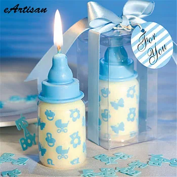 

Creative Baby's Bottle Candle Smokeless Art Cake Decoration Children Birthday Wedding Gender Reveal Party Decor Romantic Gift