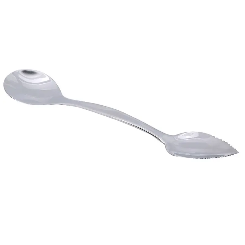 

1Pc Silver Long Handle Stainless Steel Double Head Fruit Spoon Kitchen Fruit Puree Grapefruit Spoon Kitchen Accessories