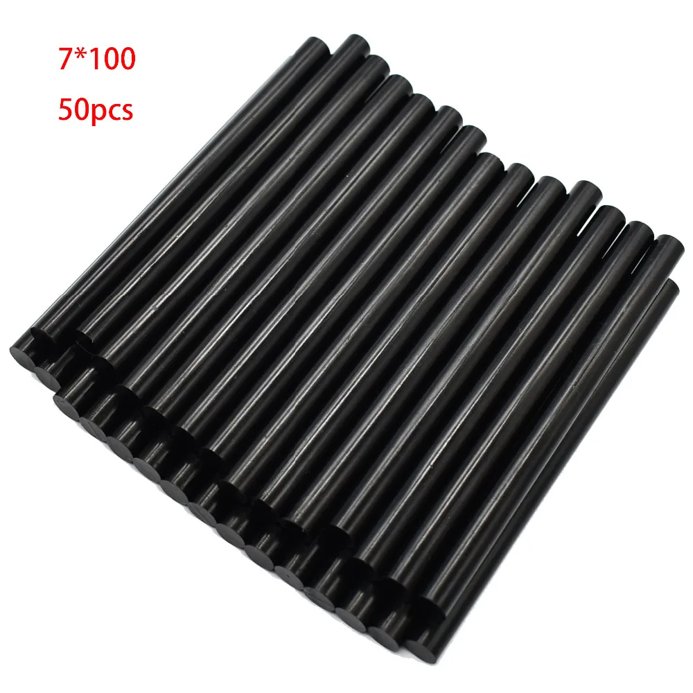 50Pcs 7x100mm Hot Melt Glue Sticks For 7mm Glue Guns Auto Repair Craft Tools Car Dent Paintless Hand Tools super pdr tool mini crowbars pry bar dent pullers suction cup paintless dent repair tools auto hot adhesive glue sticks glue gun