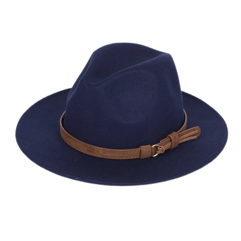 

2020Classic jazz hat small spring and autumn ladies cashmere top hat coffee with British male hat