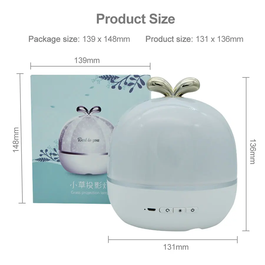 360 Rotation Starry Sky Projector