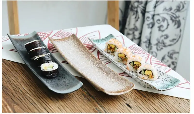 Деревянные палочки в японском стиле теарелка керамическая Творческий прямоугольное блюдо Закуски Блюдо для закусок личность столовая посуда в ретро стиле комплект пластина 1 шт