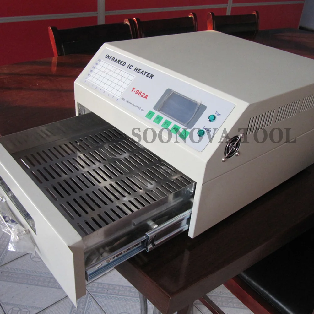 PUHUI T-962A волновая печь DGC инфракрасный IC НАГРЕВАТЕЛЬ цифровой дисплей 300*320 мм область для BGA SMD SMT паяльная станция