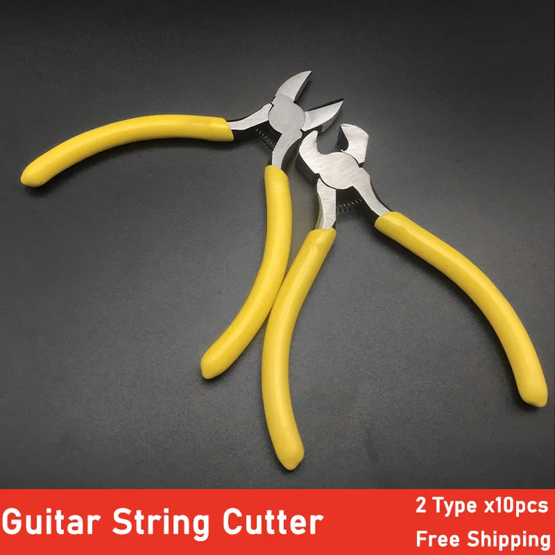

10pcs Guitar Luthier Tool Guitar String Cutter Scissors Pliers Fret Nipper Puller Tool Guitar Parts Accessories Metal
