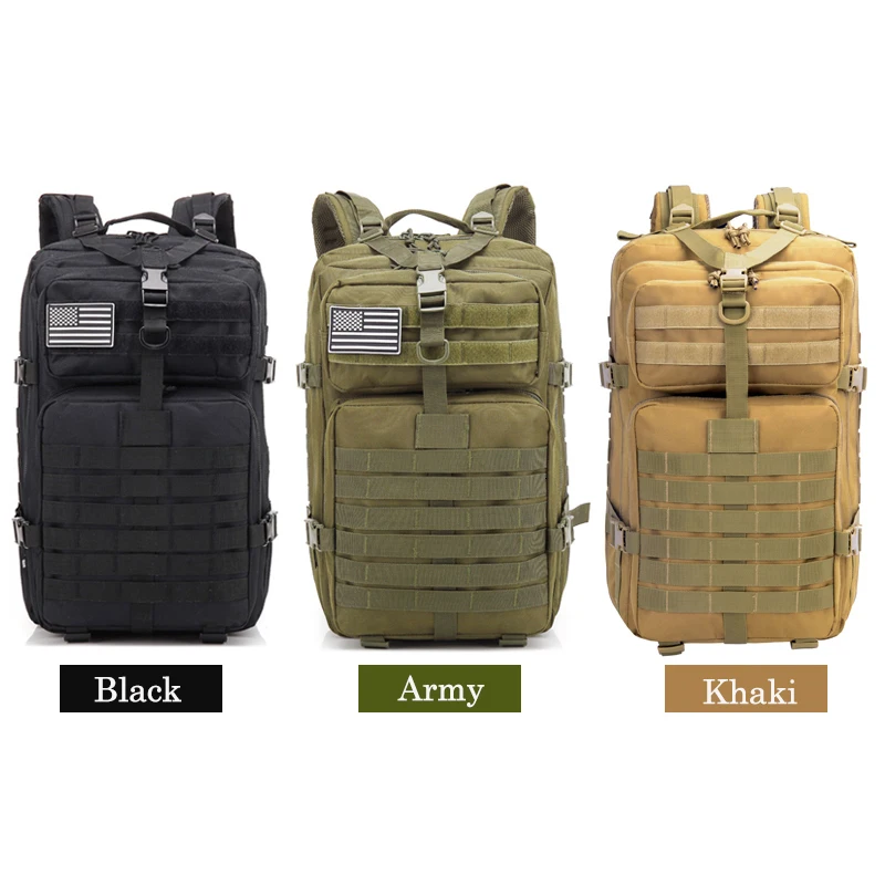 45L Army Tactical Military Backpack Assault Tactical Infantry Rucksack Sports Camping Big Capacity Hiking Bag Backpacks