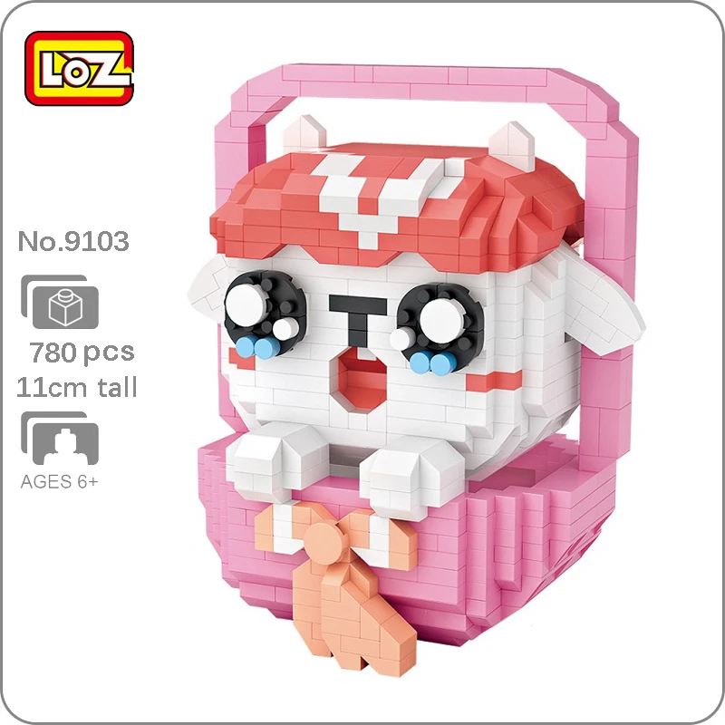 LOZ 9103 Zodiac Aries Sheep Cartoon Pocket Animal Bow DIY Small Mini Diamond Blocks Bricks Building Toy for Children no Box | Игрушки и