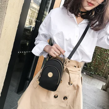 

2020 New Solid Color Ladies Touch Screen Mobile Phone Bag Shoulder Messenger Bag Fashion Wild Small Bag Purses and Handbags