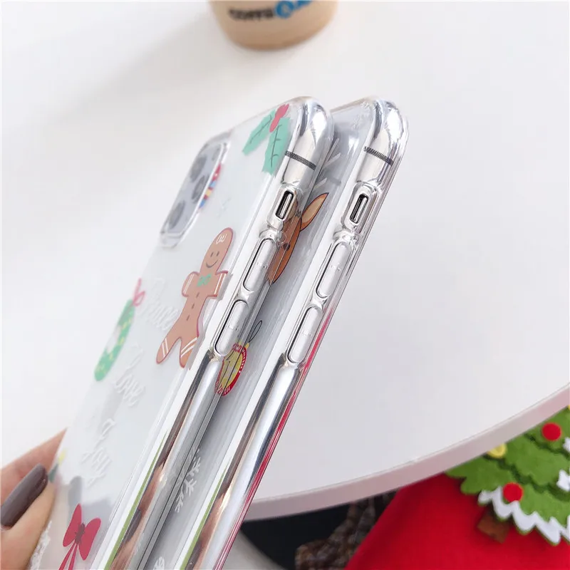 Мультяшный Рождественский чехол для iPhone 11 Pro 7 8 6 6S Plus 11 Санта Клаус Мягкий ТПУ чехол для телефона для iPhone 11 Pro Max XR XS X Xs Max