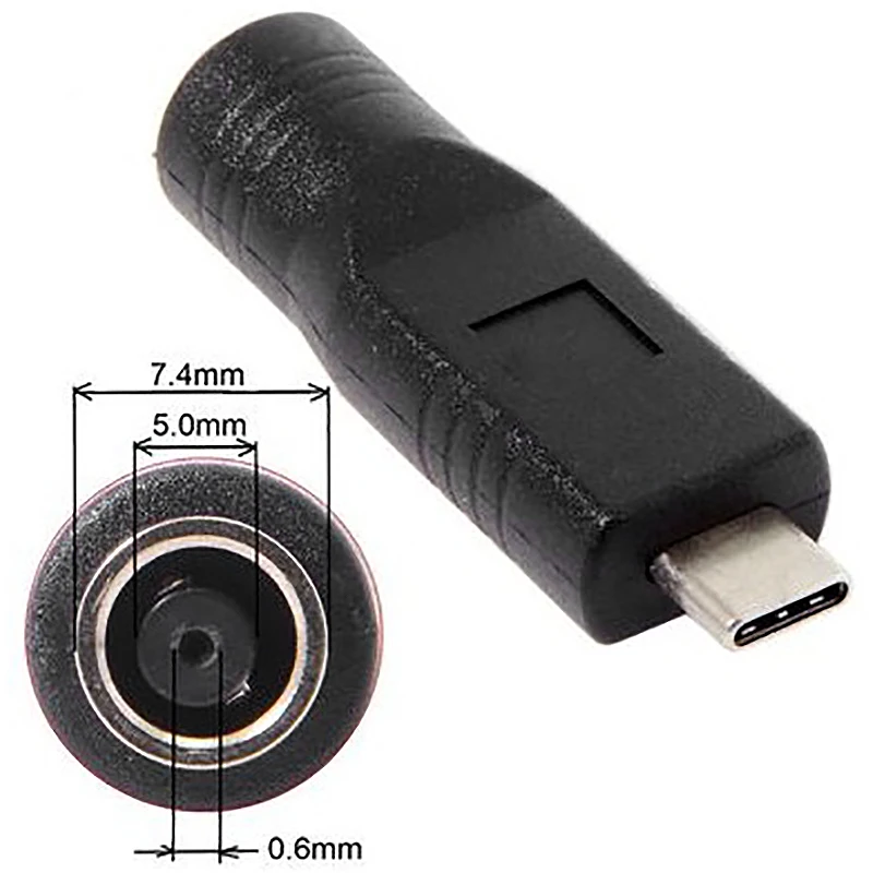 DC разъем 7,4x5,0 мм вход для USB-C type-C разъем питания адаптер зарядки для ноутбука телефона