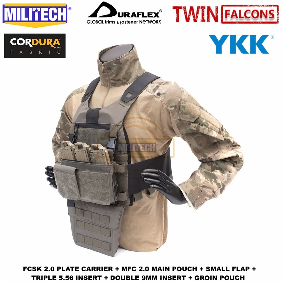 MILITECH TW FCSK 2,0 Advanced Slickster Ferro Ideal Plate Carrier с MFC 2,0 основной мешочек и Groin Pouch Loadout Set Deal - Цвет: Ranger Green